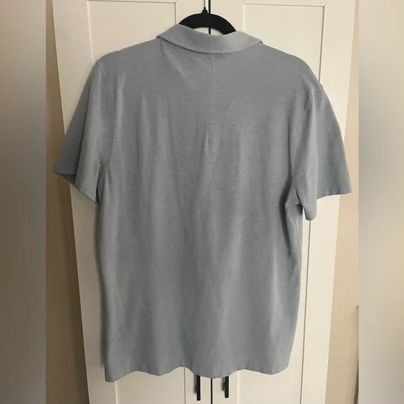 Lululemon Soft Blue Polo Shirt 👕 Size Large - Picture 2 of 3
